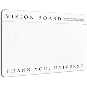 Premium Vision Board Felt Bulletin Board – Minimalist Dream Board Pinboard for Inspirational Goal Setting, DIY Vision Board Kit, Success Board, Ideal for Manifestation Collage, Scrapbooking Kit 17x23