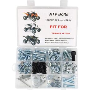 Xitomer 162PCS ATV Bolt Kit, Fit for BANSHEE350 YFZ350 1987-2006 Fit fro Raptor 50/80/90/125/250/350 Fit for Raptor 600/660/700R Raptor, Seat Fairing bodywork Bolts Seat Radiators Engine Frame Exhaust