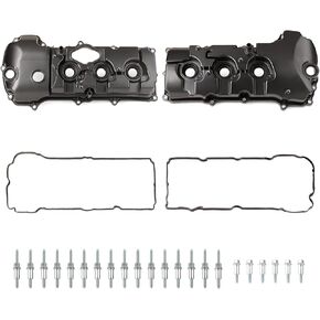 Aluminimun Engine Valve Covers Left Right Compatible with 2014-2019 Ford Explorer Flex Taurus Lincolb MKS MKT 3.5L EcoBoost