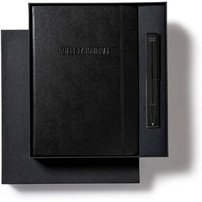 LEUCHTTURM1917 Bullet Journal Stealth Collector's Set - All Black Official BuJo Notebook, Drehgriffel Pen, and Pen Loop