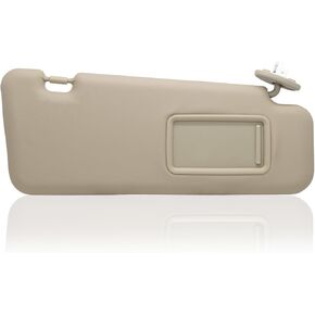 Driver Left Side Sun Visor Replacement Compatible with Toyota Highlander 2008 2009 2010 2011 2012 2013 Replaces# 74320-48500-B0 Color Beige