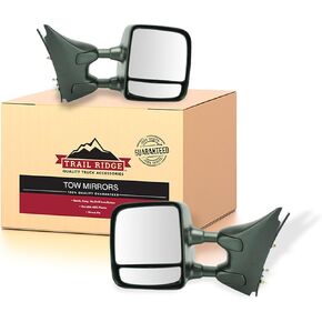 Trail Ridge Towing Mirror Manual Textured Black Pair for Frontier Xterra Equator