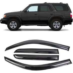 Durable Window Deflector for 1996-2002 Toyota 4 Runner, Original Tape-on Window Visors, Widnow Deflector, rain Guards for Cars, Dark Smoke, 4 PCS WV94751