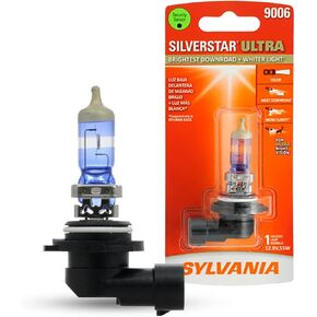 SYLVANIA - 9006 SilverStar Ultra - High Performance Halogen Headlight Bulb, High Beam, Low Beam and Fog Replacement Bulb, Brightest Downroad with Whiter Light, Tri-Band Technology (Contains 1 Bulb)
