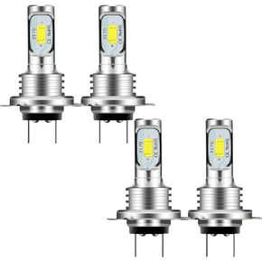 H7 LED Headlight Bulb (4-Pack) H7 80W 3570 2SMD 6000K High Bright Decoding Light Car LED Fog Light Motorcycle Light for Car Motorcycle