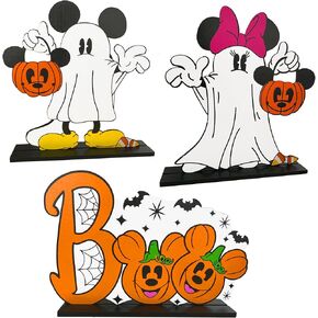 3 قطع من قطع مركزية للطاولة الخشبية من فأر الهالوين لتزيين الفأر الهالوين قطعة مركزية للطاولة من أجل عيد الهالوين السعيد والهالوين على شكل يقطين لمستلزمات حفلات الهالوين in Kuwait