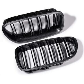Front Kidney Grille Compatible with 2010-2017 BMW 520 523 525 528 530 535 550 F10 Sedan F11 Touring (Glossy Black Chrome Star)