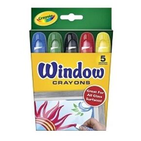 Crayola Washable Window Crayons, Assorted 5 count