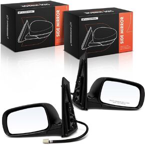 A-Premium Left Driver Side Power Door View Mirror - Compatible with Toyota Prius 2004-2009 - Heated Manual Folding Black Outside Rear View Mirror - Replace# 8794047101