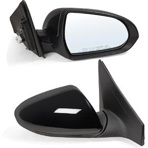 Left Driver Side Mirror Assembly Fits 2017 2018 2019 2020 Hyundai Elantra with Power Glass Heated Blind Spot Detection and Manual Folding Match to Black Replace HY1320226 (7Pins)
