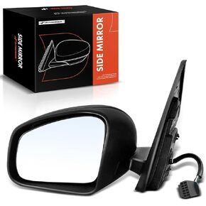 A-Premium Passenger Side Power Door Mirror - Compatible with Smart Fortwo 2016-2017 - Heated Manual Folding Black Outside Rear View Mirror - Replace# 4538116600PFM