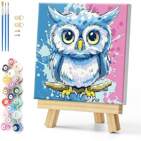Natuyalo Framed Paint by Numbers Kit for Adults - Forest Night Scene DIY Adult Paint by Number Kits Landscape Acrylic Canvas Painting for Adults Beginners Art Crafts with Frame, 12x12 Inch