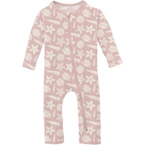 KicKee Pants Print Coverall with Zipper, Super Soft Baby Clothes, Baby and Kid One Piece Sleepwear
