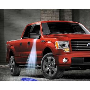 Side Mirror Puddle Ghost Light Compatible with Ford F150, Explorer, Expedition, Fusion, Focus, Edge, Taurus, Flex, Set of 2 (FRD Logo)