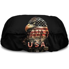 Classic Camouflage Flag Winch Cover Heavy Duty Waterproof Winch Protection Cover,Universal Winch Protective Cover for Electric Winches Up to 17500 Lbs, 23x11x11 Inches