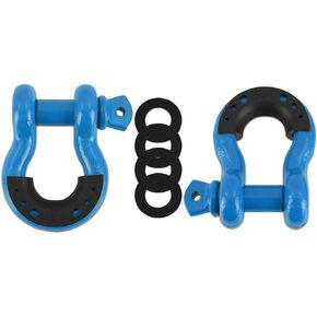 Mishimoto 3/4" Steel D-Ring Shackle Set, 2 Pieces, Blue