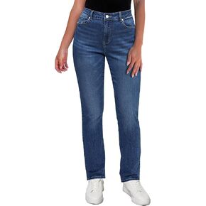 GRAPENT Straight Leg Jeans for Women High Waisted Trendy Slim Classic Stretchy Denim Work Trouser Jeans with Pockets