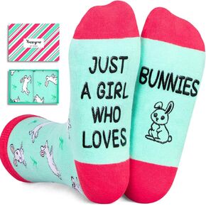 HAPPYPOP Bunny Gifts Socks Ideas for Women - Rabbit Socks Bunny Socks for Female Girls Easter Gifts