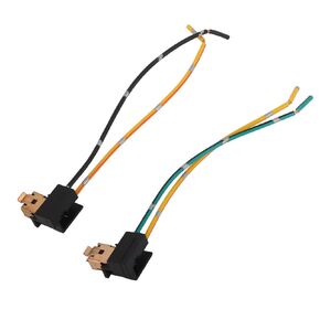 2Pcs H1 Headlight Wiring Harness, 12V-24V Fog Light Bulb Socket Harness, Lamp Wiring Connector Adapter for H1 Female Head Halogen Bulb