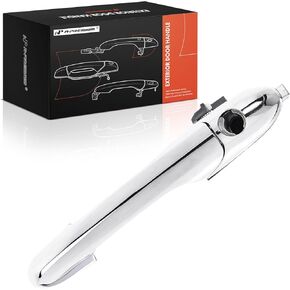 A-Premium Front Left Driver Side Exterior Door Handle with Keyhole Compatible with Fiat 500 2012-2019, Chrome