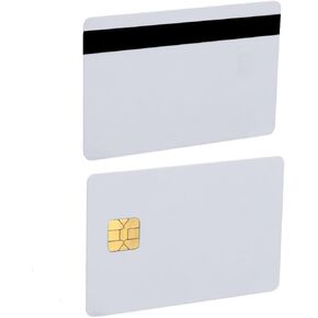 5 Pack J2A040 Java JCOP Chip Cards, Smart Card with 2 Track 8.4mm Black HICO Magnetic Stripe