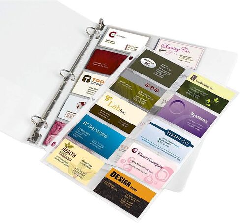 صفحات تجليد بطاقات العمل من Office Depot، مقاس 8 1/2 بوصة. × 11 بوصة، شفاف، عبوة من 10 قطع، OD927197 in Saudi Arabia
