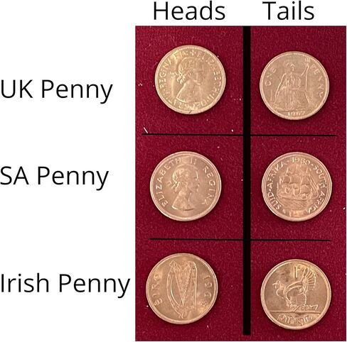Ted's Sterling Magic Copper Silver Coins Genuine US Half Dollar Copper Penny Coin Trick (UK Penny) in Kuwait