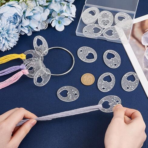 OLYCRAFT 20 قطعة بكرات خيط تطريز أكريليك مع حلقة مفصلية بكرات أكريليك بيضاوية بكرات غرز متقاطعة خيط حياكة أكريليك منظمات بكرات خيط أكريليك لتخزين الخياطة بنفسك in Saudi Arabia