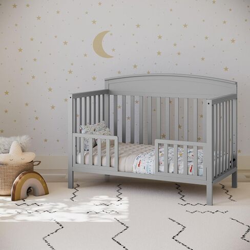 سرير أطفال Graco Benton 5 في 1 قابل للتحويل مع درج (أسود) - يتحول من سرير أطفال إلى سرير طفل صغير، سرير نهاري وسرير كامل الحجم، يناسب مرتبة سرير أطفال قياسية كاملة الحجم، قاعدة دعم مرتبة قابلة للتعديل in Kuwait
