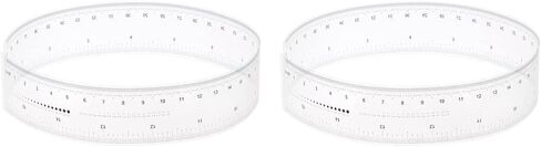 HARFINGTON 2pcs Film Flexible Ruler 16 Inch 0.1mm Scale PET Plastic Folding Straight Ruler Calibration Soft Ruler Measuring Tool for Factory, Transparent in Saudi Arabia