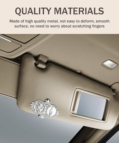St Christopher Medal for Car,Car Accessories,Car Visor Clip,Saint Christopher Visor Clip,Visor Clip Decoration,Religious Car Accessories,Suitable for Most Cars,Trucks,SUVs,Etc (Silver-1Pcs) in Saudi Arabia