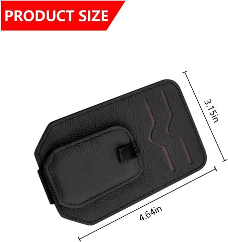 Mandark Leather Car Sunglasses Holder for Sun Visor, Small Magnetic Vehicle Glasses Card Visor Organizer Clip, Multifunctional Ticket Card Clip Eyeglasses Mount Hanger, Universal Fit（Carbon Fiber） in Saudi Arabia