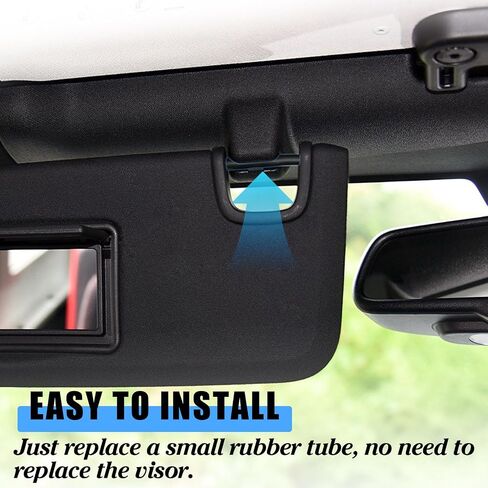 Car Sun Visor Repair Kit,6+6 Pcs JK JKU 2007-2017 Driver & Passenger Side Sunvisor Accessories .(Black) in Saudi Arabia