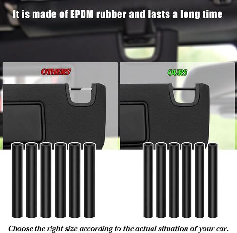 Car Sun Visor Repair Kit,6+6 Pcs JK JKU 2007-2017 Driver & Passenger Side Sunvisor Accessories .(Black) in Saudi Arabia