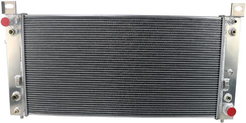 3 Row Aluminum Radiator for 99-14 Chevy Avalanche Tahoe Suburban Silverado 1500 2500 3500 HD/GMC Yukon XL Sierra Cadillac Escalade Hummer H2 Radiators Shroud 2 x 14" Fans Thermostat Relay Kit in Saudi Arabia
