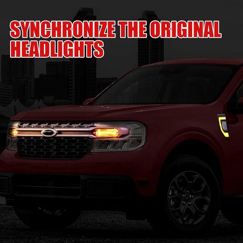 مصابيح Mabett الجانبية لسيارة Ford Maverick 2022 2023 2024، مصابيح LED مع مصهر وحزام أسلاك مناسب لملحقات Maverick (قطعتان) in Kuwait