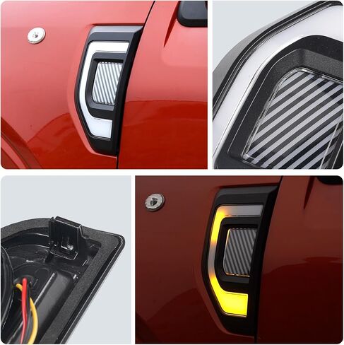 مصابيح Mabett الجانبية لسيارة Ford Maverick 2022 2023 2024، مصابيح LED مع مصهر وحزام أسلاك مناسب لملحقات Maverick (قطعتان) in Kuwait