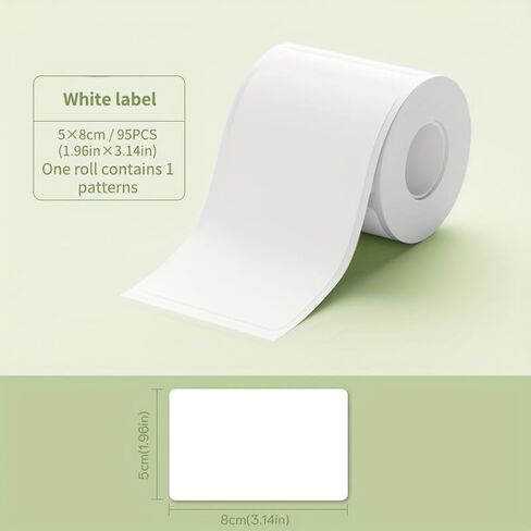 White Label Paper of 3 Rolls White 50x30mm Compatible for NIIMBOT B1 B21 B3S Label Maker Waterproof,Self-Adhesive Label Paper Office and Home Labeling Tape Replacement. in Saudi Arabia