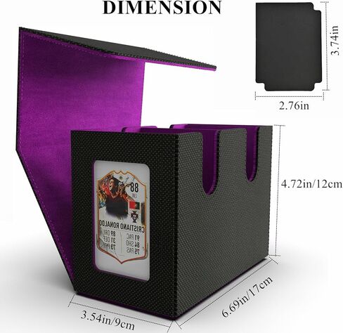 Card Deck Box for MTG Commander Display, Card Storage Box Holds 280+ single sleeved Cards, Card Box with 4 Dividers, PU Leather Card Case Holder for EDH,CCG, MTG.Sports Playing Cards in Saudi Arabia