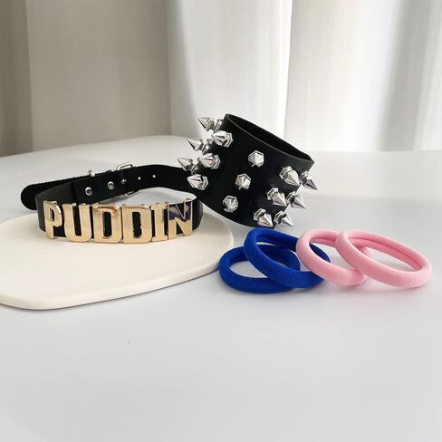 Halloween Choker Bracelet for Women Collar Pu Leather Choker Necklace Spike Bracelet Halloween Holiday Custume Accessiores in Saudi Arabia