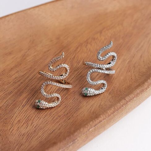 Jean Beau Punk Snake Heart Statement Rings Set for Women Cocktail Fashion Vintage Wrap Finger Ring Costume Jewelry Gift in Kuwait
