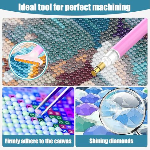 مجموعات الرسم الفني الماسي من QENSPE للبالغين والمبتدئين، لوحات نقاط ماسية دائرية كاملة الحفر DIY، مجموعات رسم فنية وحرف يدوية 5D مقاس 12 × 16 بوصة in Kuwait