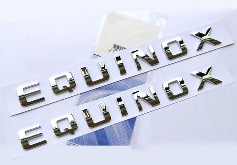 Yoaoo 2Pack OEM Chrome Equinox Nameplate Letter Emblems Badges Glossy Compatible with Equinox 23299758 in Kuwait
