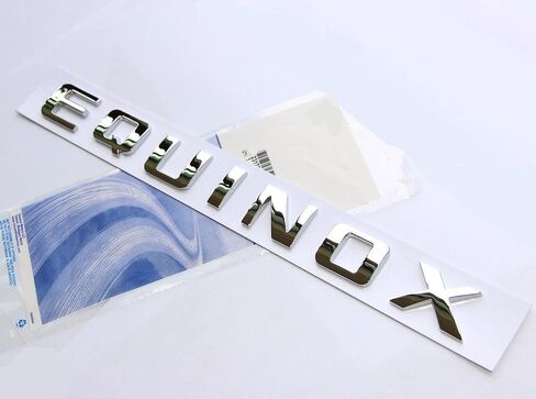 Yoaoo 2Pack OEM Chrome Equinox Nameplate Letter Emblems Badges Glossy Compatible with Equinox 23299758 in Kuwait