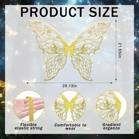 Fairy Wings Adult Women Halloween Fairy Costume for Women Accessories Butterfly Ladybug Bee Cosplay Fairy Costume Angel Wings in Kuwait