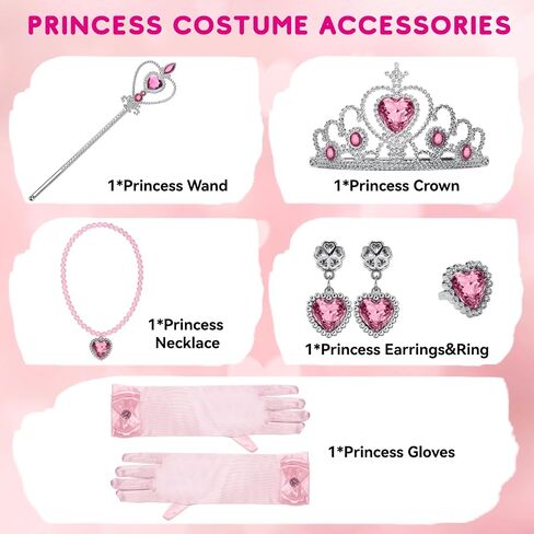 Princess Dress Up Accessories for Girls Cosplay Costume Halloween Christmas Party in Saudi Arabia