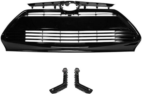 الشواية السفلية العلوية + دعامة المصد الأمامي المتوافقة مع 2017 2018 2019 Toyota Corolla CE L LE Eco XLE # 5311102B00 5311202730 شبكة غطاء المصد الأمامي in Kuwait