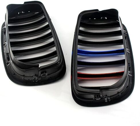 Front Kidney Grille M Color Gloss Black Compatible with 2007 2008 2009 2010 2011 2012 2013 E70 E71 X5 X6 in Kuwait