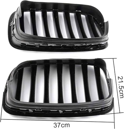 Front Kidney Grille M Color Gloss Black Compatible with 2007 2008 2009 2010 2011 2012 2013 E70 E71 X5 X6 in Kuwait