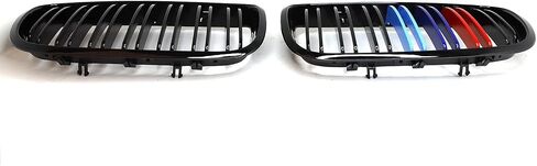 Front Kidney Grille M Color Gloss Black Compatible with 2007 2008 2009 2010 2011 2012 2013 E70 E71 X5 X6 in Kuwait